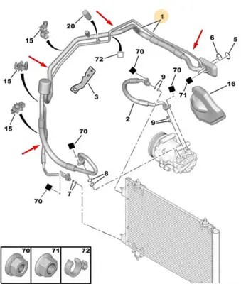 PSA 6460.QJ Klima Hortumu 6460.QJ