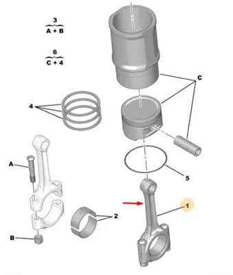 PSA 0603.93 Piston Kolu 0603.93