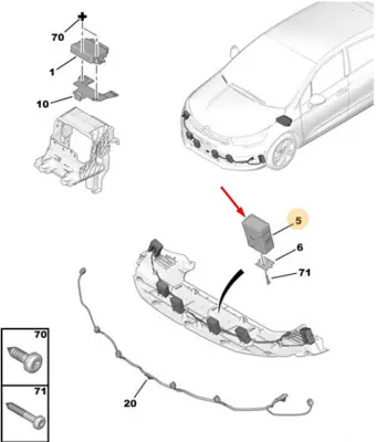 PSA 6590.W1 Şerit İhlal Algıla Sensör 6590.W1