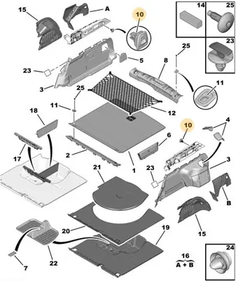 PSA 7467.TC Bagaj İç Kaplama Agrafı 7467.TC