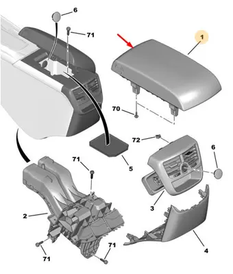 PSA 7592.51 Vites konsol Kol Dayaması 7592.51