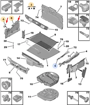 PSA 7467.PX Sol Bagaj İç Bakaliti 7467.PX