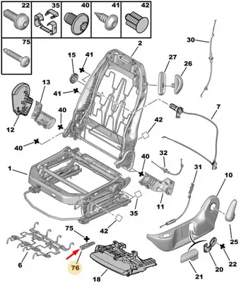 PSA 8918.H2 Koltuk Kızak Durdurucu 8918.H2