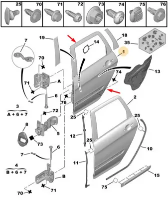 PSA 9006.N6 Sol Arka Kapı 9006.N6