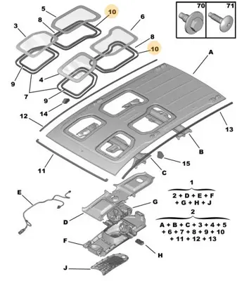 PSA 8301.CK Tavan Arka Cam Lastik 8301.CK
