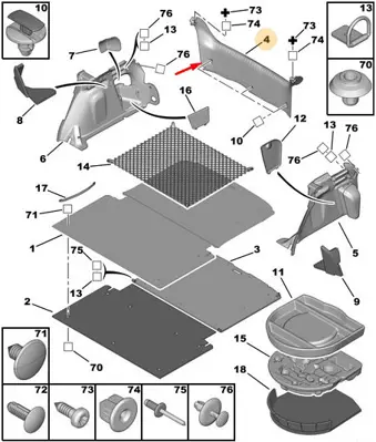 PSA 7467.AB Bagaj İç Kaplama 7467.AB