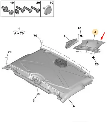 PSA 8446.T6 Sol Köşe Bakalit 8446.T6
