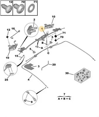 PSA 8484.AF Hartdop Mekanizması 8484.AF