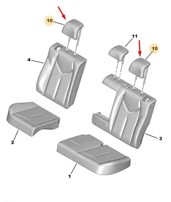 PSA 8854.QV Arka Koltuk Kafalık 8854.QV