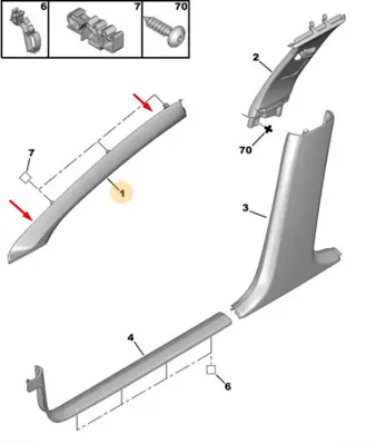 PSA 8331.28 Ön İç Direk Kaplama C4 8331.28