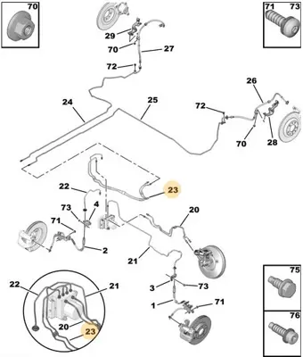 PSA 9808257580 Fren Hidrolik Borusu 9808257580