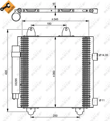 PSA 6455.EF Klima Radyatörü 1.0  884500H020 E163361