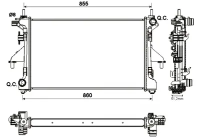 PSA 1330.S3 Su Radyatörü  1333C8 1342688080