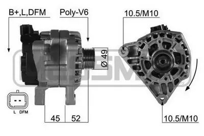 PSA 5705.6C Ne Alternatör  5705GZ A5TA6292