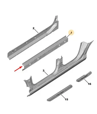 PSA 7008.T9 Sağ Marşpiel İç Sacı  
