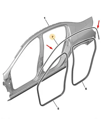 PSA 9023.TF Ön Kapı Üst Fitili  