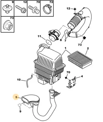 PSA 1440.01 Hava Filtre Kutu Hortumu  