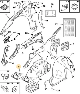 PSA 7119.W6 Sol Podye Ön Sacı  