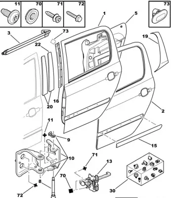 PSA 9006.H0 Sol Arka Kapı  