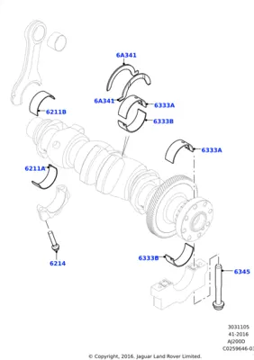 LAND ROVER LR161187 Kol Yatak JDE36928 JDE36929 JDE36930 JDE36936 JDE36937 JDE36938 LR082377 LR082378 LR082379 LR082380