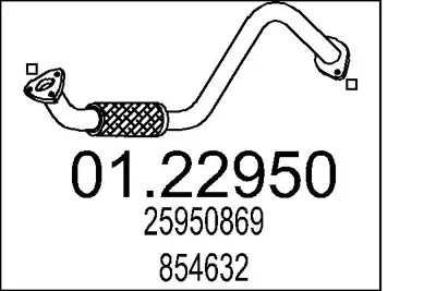 GM 95437535 Ön Egzoz Borusu 25950869 854632 854716 95437535