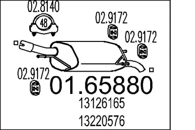 GM 13126165 Susturucu Arka Z14xep Cor-C X 13126165 5852281