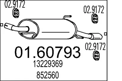 GM 13229369 Arka Susturucu 13229369 852560
