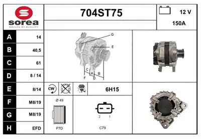 GM 95519888 Est Alternatör 2310008633R 231004BE0A 231004BE0B 231004BE0BRP 231008633 231008633R 95519888 1202452 4407989 93868641