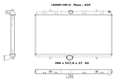 PSA 1333.75 Est Radyatör 1330Q7 1330S2 133368 133375 14989860 1498986080 14004743