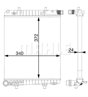PSA B000622380 Ne Radyatör B000622380 16400YV030 1611071280 636016