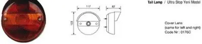 ITHAL UCLER-0176C Ultra Stop Lambası Römork Camı Em Ym 