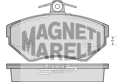 MAGNETI MARELLI 323700014000 Fren Balatası Ön Passat B5 96> / A4 94> 8E0698151 8E0615115B 8E0698151A 8E0698151N 8EO698151A 8EO698151B 8EO698151 437698151 440615116A 440615116B