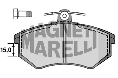 MAGNETI MARELLI 323700020400 Fren Balatası Ön Passat B3 88>91 / 80 90 200 76> A4 94> 443698151B 443698151A 443398151F 437698151 431698151F 663698151E 443698151J 443698151H 443698151G 443698151F