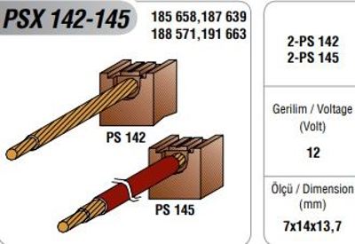 MEGA PSX 142-145 Marş Kömürü Trans. Golf D7r 