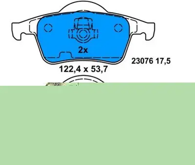 PROWALLE 1389 Fren Balatası Arka S60 00>10 S70 97>00 S80 98> V70 97>07 Xc70 00> GDB1389