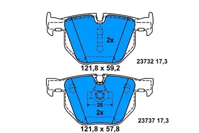 PROWALLE 1727 Fren Balatası Arka Bmw 5 E60 04> GDB1727