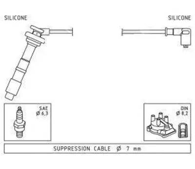 WORG N-283 Buji Kablosu Mıcra 1.0 16v Cg10de 92>00 
