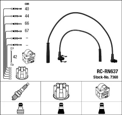 HELLUX CPC.3315 Buji Kablo Takımı (Epdm) Renault R9-R19 Express-Megane-Clıo Iı E7j-E6j-E7f 7700742835 7700749517 T321B
