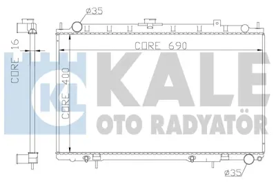 KALE 342045 Radyator Maxıma qx 2.0 v6 24v / 3.0 V6 24 V 00 03 214602Y607