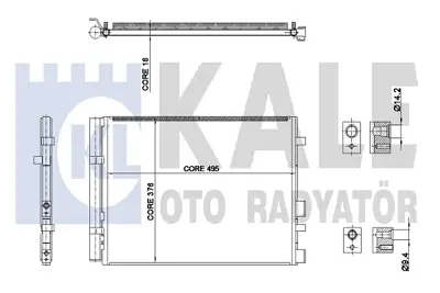 KALE 342990 Klıma Radyatoru Hyundaı I20 1.4 Crdı Dızel 2008-> 976064P700AS