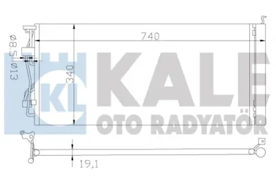 KALE 343005 Condenser Sonata ıv / Xg  2.0 16v / 2.7 V6 01 04 9760638004