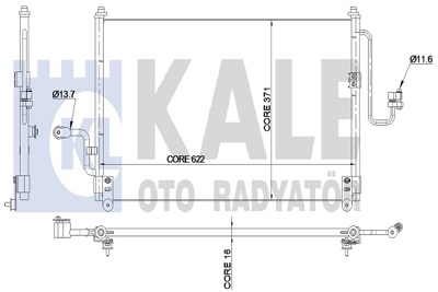 KALE 345180 Klıma Kondenser Nubıra 96283364