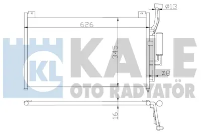 KALE 392300 Klıma Radyatoru Mazda 2 2008 2015 (615×349×16) DFY16148Z