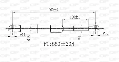 FORD 1S71 F406A10 AB Bagaj Amortısörü 1117246 1S71F406A10AB 1S71E406A10AB 117246 1S71F406AD10AB 8H0827552A 8H0827552B