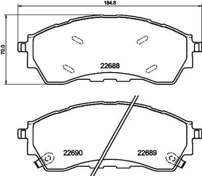 FORD JB3C 2001 AC Fren Balatası Ön 2229885 2298617 JB3C2001AB JB3C2001AC