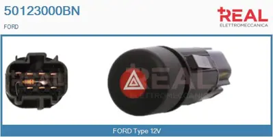 FORD 97KG 13A350 AC Dörtlü Sınyal Dügme Anahtarı 1036554 97KG13A350AB 97KG13A350AC 1030592