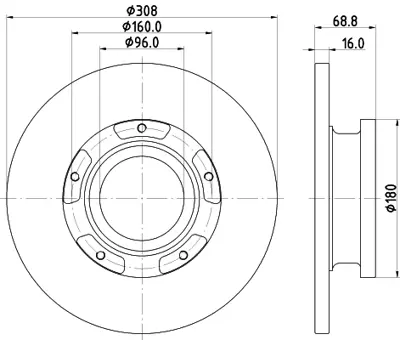 FORD BK21 2A097 HB Fren Dıskı Arka BK212A097BA BK212A097FA 1764283 2013002 1764282 1783910 BK212A097AA BK212A097AB 1867715 2021562