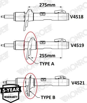 FORD BK21 18045 KC Amortısör Ön 1763852 1763853 1797239 1842205 1842206 2470730 BK2118045JA BK2118045JB BK2118045KA BK2118045KB