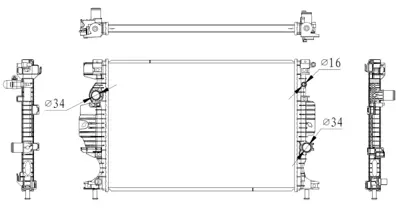 FORD DG93 8005 CD Su Radyatörü 2066575 2069561 5184274 DG938005CC DG938005CD DG938005CB DG9Z8005C DG9Z8005H DG938005AD 620152