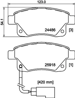 FORD ME6C1J 2M008 AC Arka Dısk Balata Rwd ME6C1J2M008AA ME6C1J2M008AB 1371454 1433958 1530602 1554524 1560026 1819638 1824348 1852717